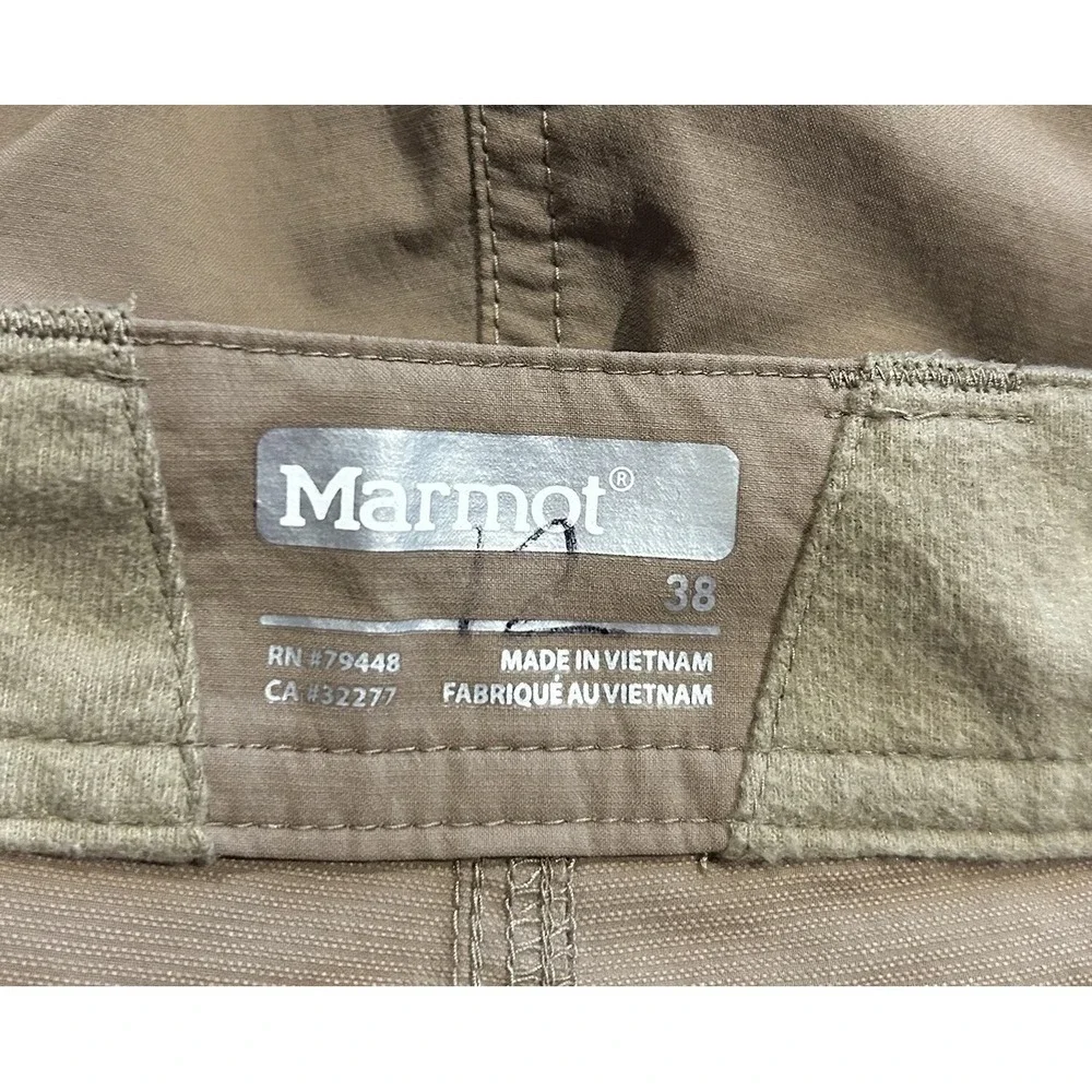 Marmot Shorts Men's 38 Khaki Stretch Performance‎ Nylon Tech Pocket Hike
